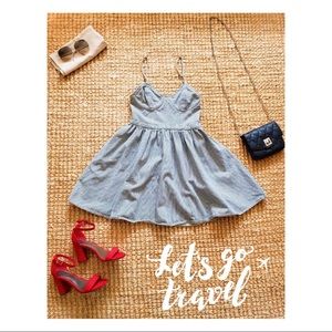 Denim Striped Sun Dress